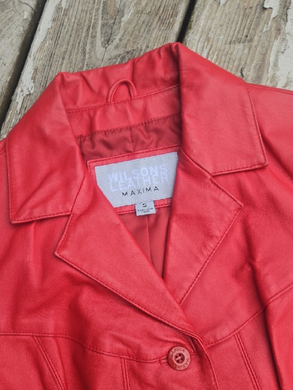 Wilsons Leather Red and Bright Blue And Gray Jackets For Small Womens. - Picture 6 of 11